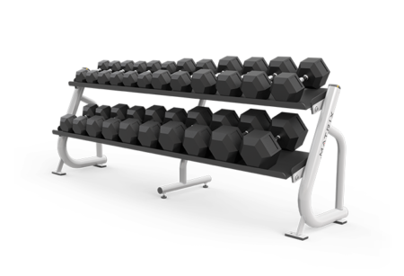 Magnum 2-tier Flat-tray Dumbbell Rack (2.4m / 8ft) MG-A696